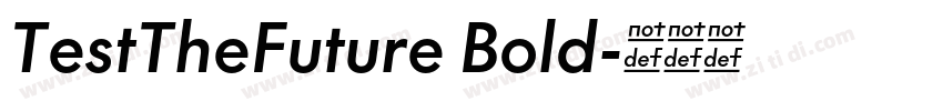 TestTheFuture Bold字体转换